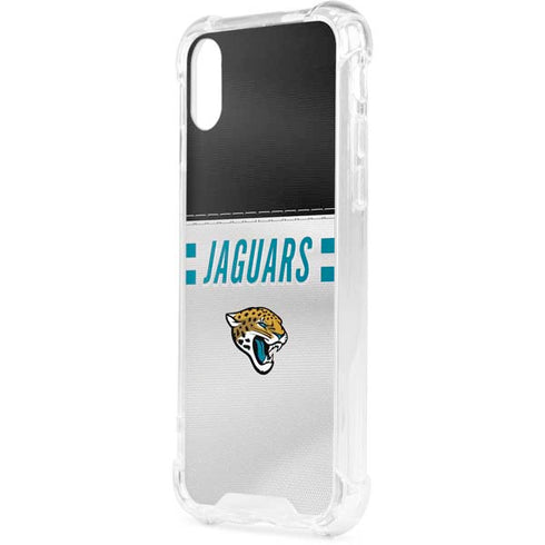 NFL Jacksonville Jaguars White Striped iPhone XS Clear Case