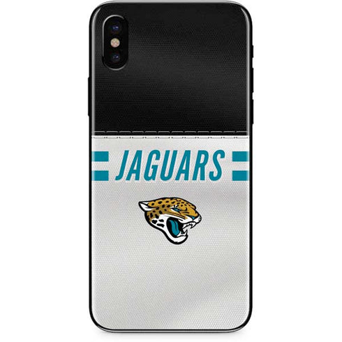 NFL Jacksonville Jaguars White Striped iPhone XS Skin