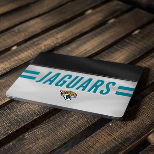 NFL Jacksonville Jaguars White Striped Apple MacBook Air Skin