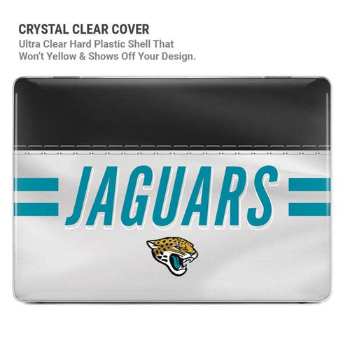 NFL Jacksonville Jaguars White Striped MacBook Pro 14in (2021-24) Case plus Skin