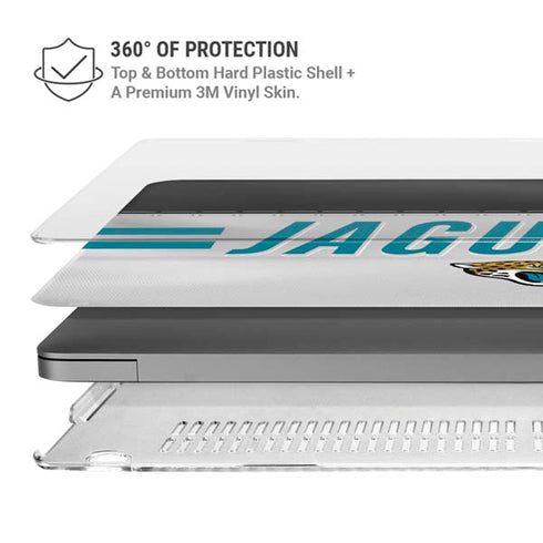 NFL Jacksonville Jaguars White Striped MacBook Cases
