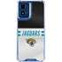 NFL Jacksonville Jaguars White Striped Moto G Play 4G (2024) Clear Case