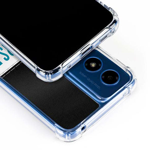 NFL Jacksonville Jaguars White Striped Moto G Play 4G (2024) Clear Case