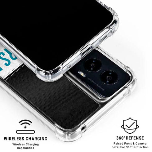 NFL Jacksonville Jaguars White Striped Moto G Power 5G (2024) Clear Case
