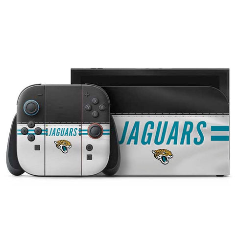 NFL Jacksonville Jaguars White Striped Nintendo Skins