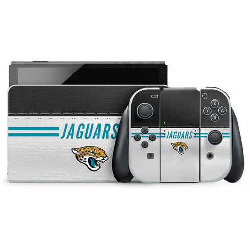 NFL Jacksonville Jaguars White Striped Nintendo Skins