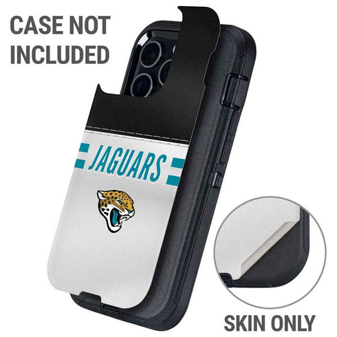 NFL Jacksonville Jaguars White Striped Otterbox Defender iPhone Skin