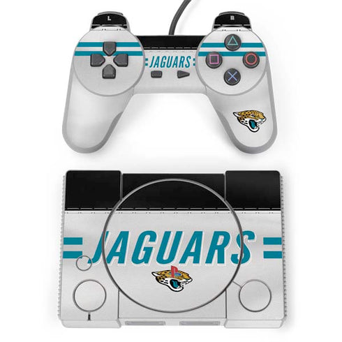 NFL Jacksonville Jaguars White Striped PlayStation Classic Bundle Skin