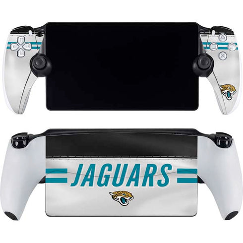 NFL Jacksonville Jaguars White Striped PlayStation Portal Remote Player Skin