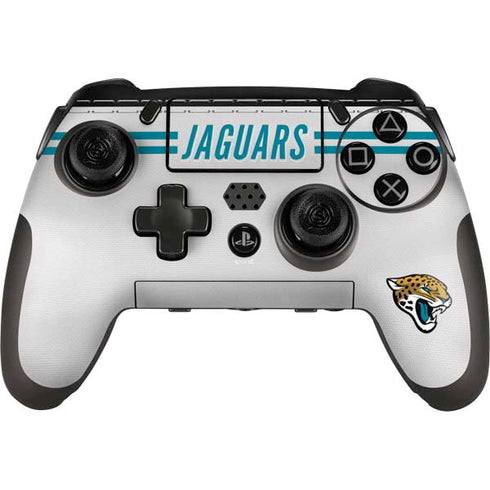 NFL Jacksonville Jaguars White Striped PlayStation Scuf Vantage 2 Controller Skin