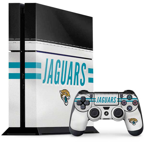 NFL Jacksonville Jaguars White Striped PlayStation PS4 Skins