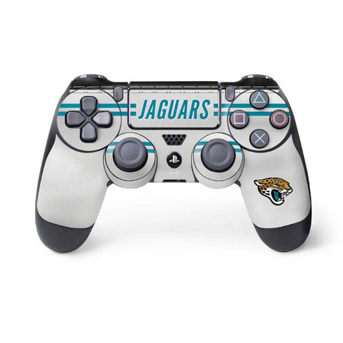 NFL Jacksonville Jaguars White Striped PS4 Controller Skin