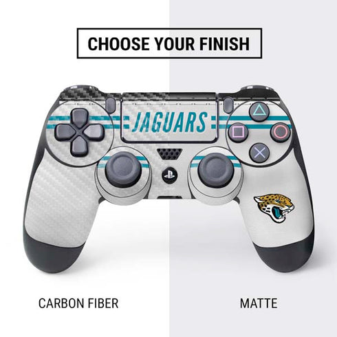 NFL Jacksonville Jaguars White Striped PS4 Controller Skin