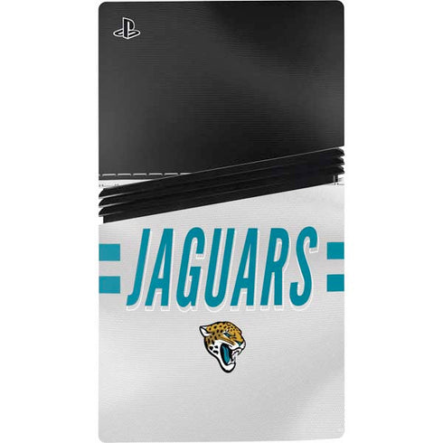 NFL Jacksonville Jaguars White Striped PS5 Pro Console Skin