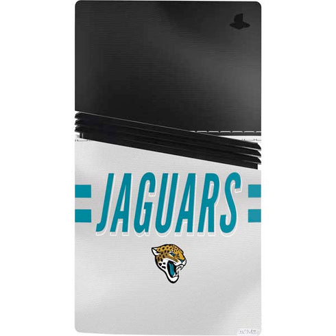 NFL Jacksonville Jaguars White Striped PS5 Pro Console Skin