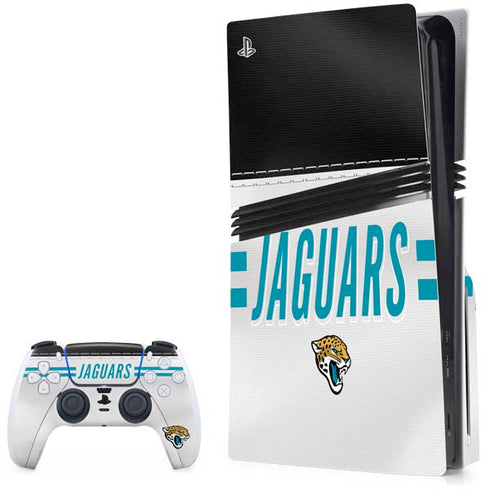 NFL Jacksonville Jaguars White Striped PlayStation PS5 Skins