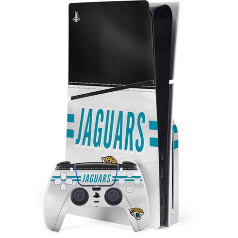 NFL Jacksonville Jaguars White Striped PlayStation PS5 Skins