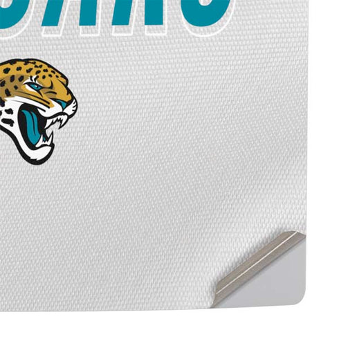 NFL Jacksonville Jaguars White Striped PS5 Slim Digital Edition Console Skin