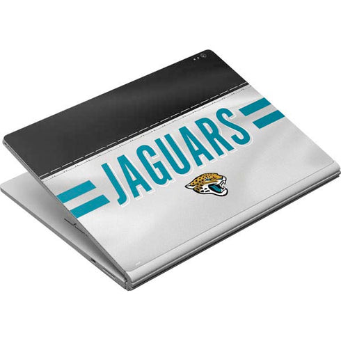 NFL Jacksonville Jaguars White Striped Surface Book Skin