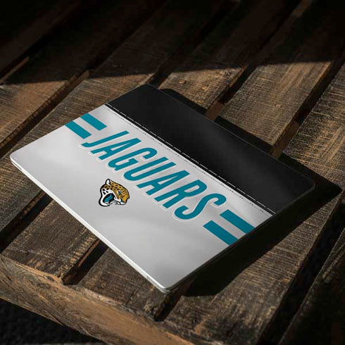 NFL Jacksonville Jaguars White Striped Surface Laptop 2 Skin
