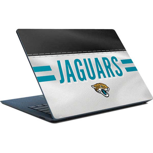 NFL Jacksonville Jaguars White Striped Surface Laptop Skin