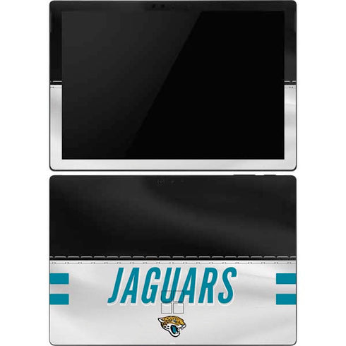 NFL Jacksonville Jaguars White Striped Surface Pro 6 Skin