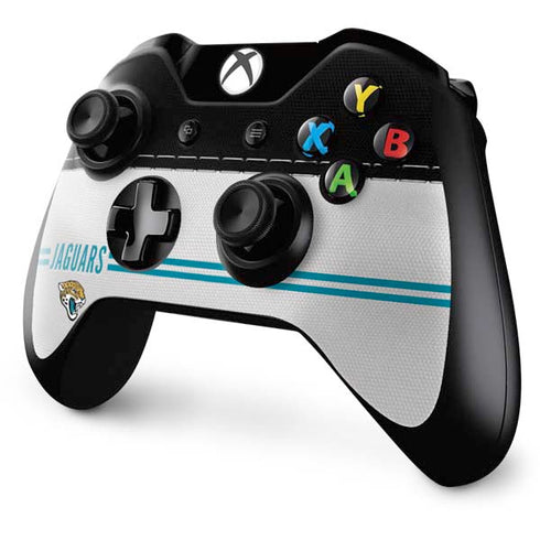 NFL Jacksonville Jaguars White Striped Xbox One Controller Skin