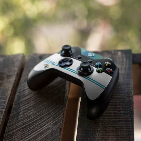 NFL Jacksonville Jaguars White Striped Xbox One Controller Skin