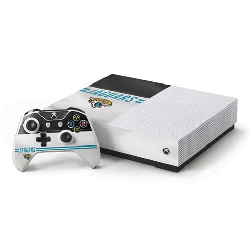 NFL Jacksonville Jaguars White Striped Xbox One S All-Digital Edition Bundle Skin
