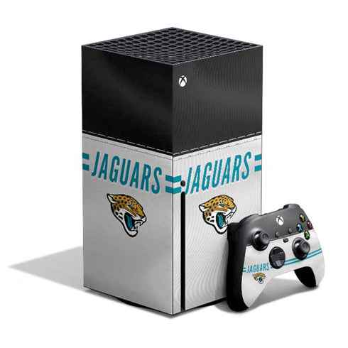 NFL Jacksonville Jaguars White Striped Xbox Series X Skins
