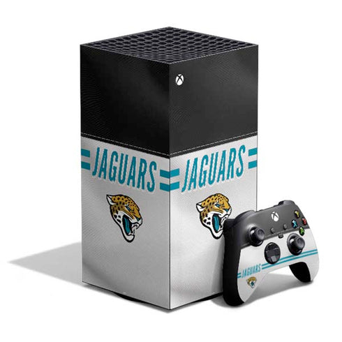NFL Jacksonville Jaguars White Striped XBox Series X Digital Edition Bundle Skin