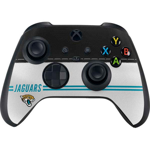 NFL Jacksonville Jaguars White Striped XBox Series X Digital Edition Bundle Skin