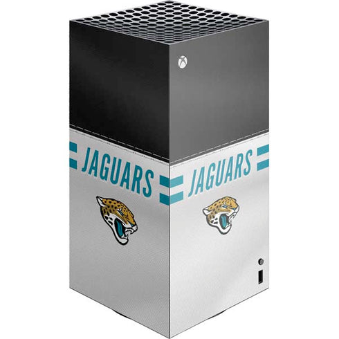 NFL Jacksonville Jaguars White Striped XBox Series X Digital Edition Console Skin