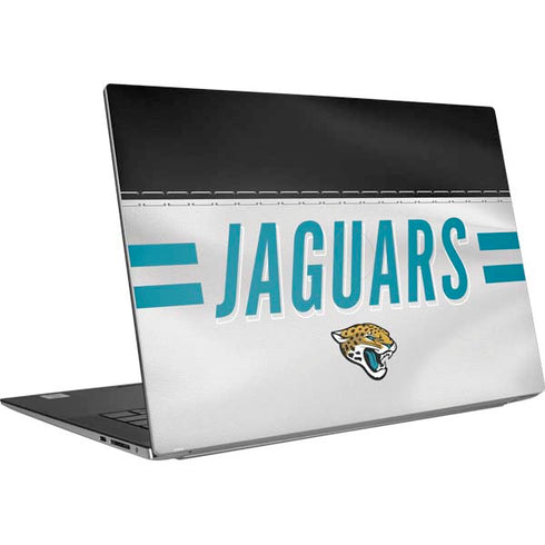 NFL Jacksonville Jaguars White Striped Dell XPS Skin
