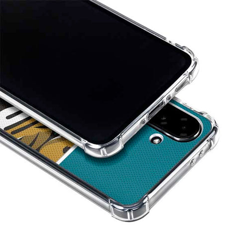 NFL Jacksonville Jaguars Zone Block Galaxy A36 5G Clear Case