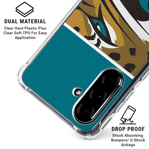 NFL Jacksonville Jaguars Zone Block Galaxy A36 5G Clear Case