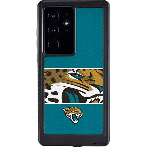 NFL Jacksonville Jaguars Zone Block Galaxy S24 Ultra Waterproof Case