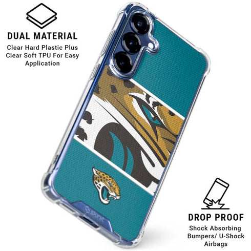 NFL Jacksonville Jaguars Zone Block Galaxy S25 Plus Clear Case