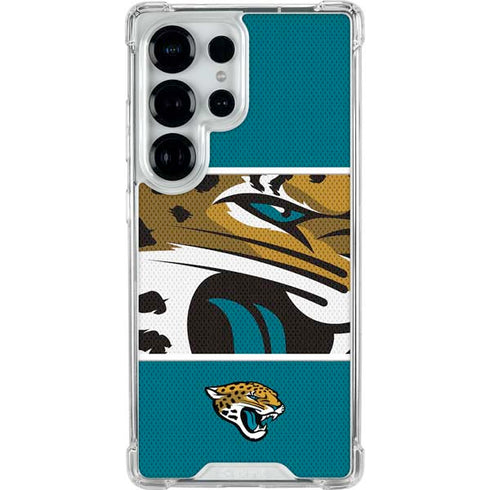 NFL Jacksonville Jaguars Zone Block Galaxy S25 Ultra Clear Case