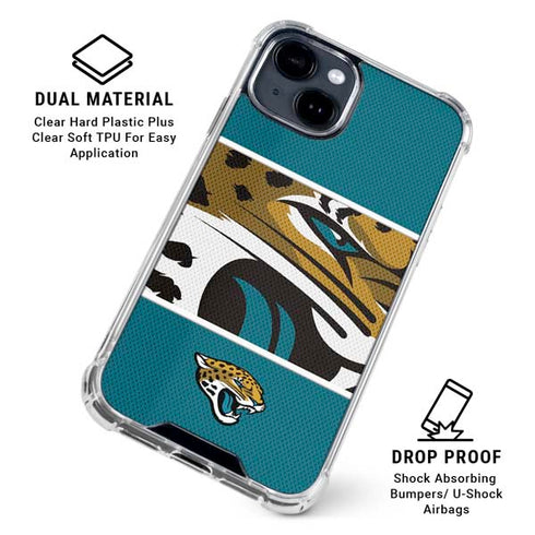 NFL Jacksonville Jaguars Zone Block iPhone 15 Clear Case
