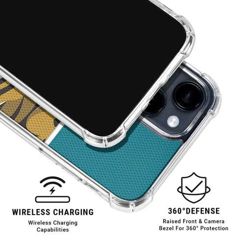 NFL Jacksonville Jaguars Zone Block iPhone 15 Clear Case