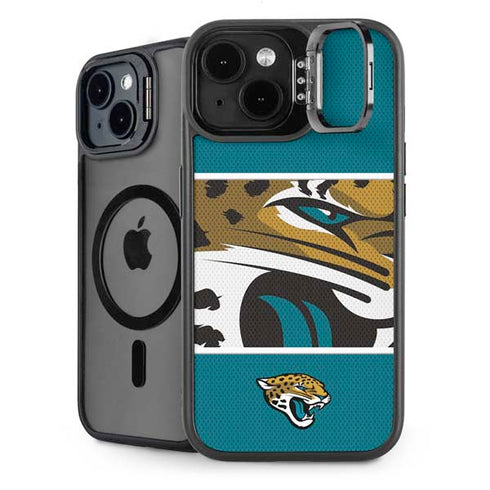 NFL Jacksonville Jaguars Zone Block iPhone 15 Plus Kickstand Case