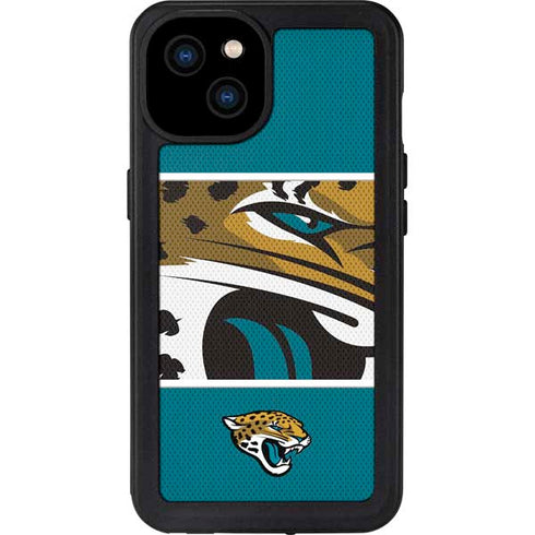 NFL Jacksonville Jaguars Zone Block iPhone 15 Plus Waterproof Case