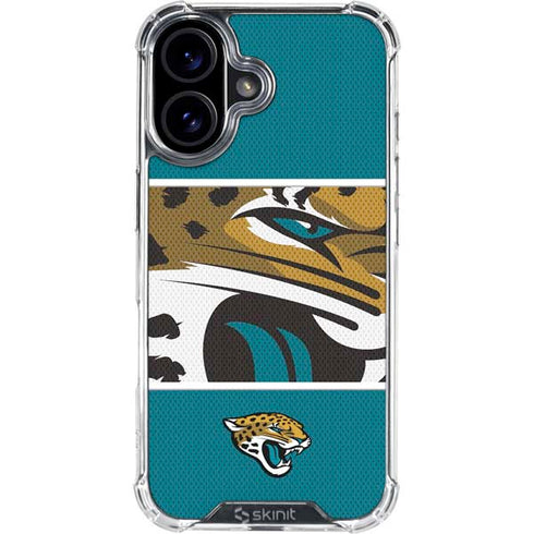 NFL Jacksonville Jaguars Zone Block iPhone 16 Clear Case