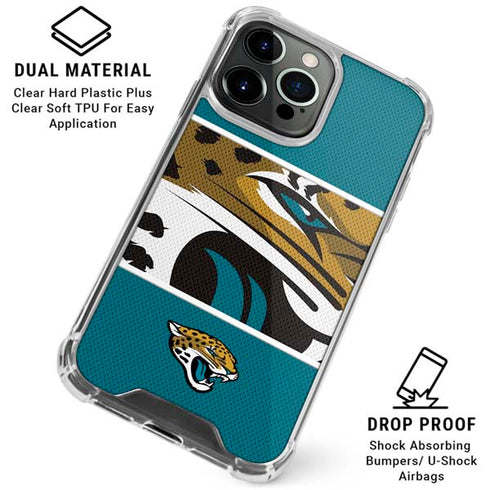 NFL Jacksonville Jaguars Zone Block iPhone 16 Pro Max Clear Case