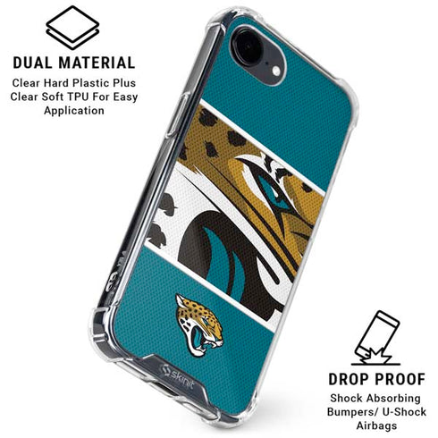 NFL Jacksonville Jaguars Zone Block iPhone 16e Clear Case