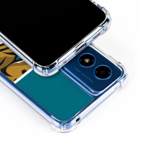 NFL Jacksonville Jaguars Zone Block Moto G 5G (2024) Clear Case