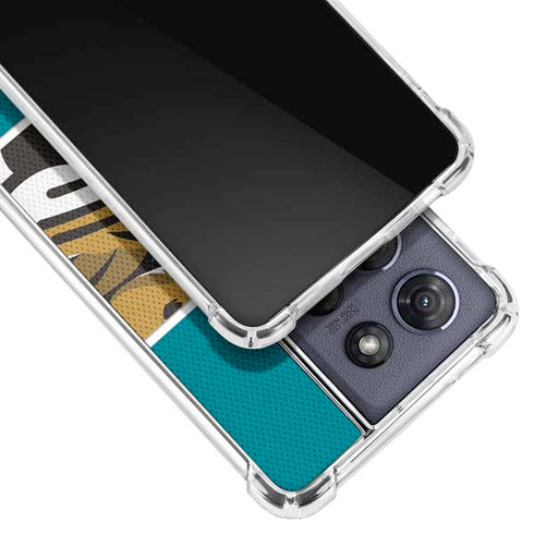 NFL Jacksonville Jaguars Zone Block Moto G Stylus 5G (2025) Clear Case