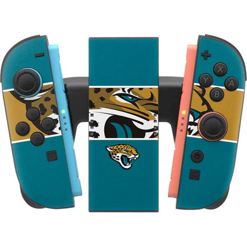 NFL Jacksonville Jaguars Zone Block Nintendo Switch 2 (2025) Joy-Con Controller Skin