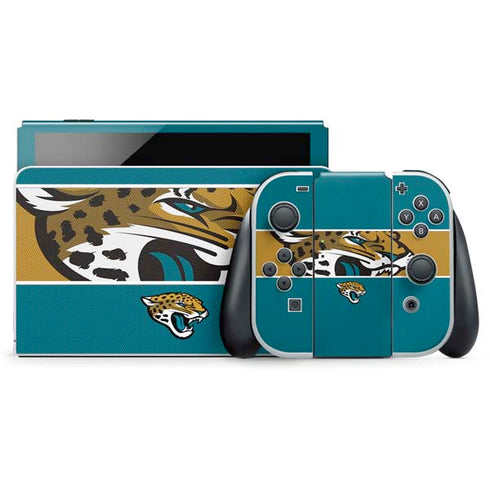 NFL Jacksonville Jaguars Zone Block Nintendo Skins